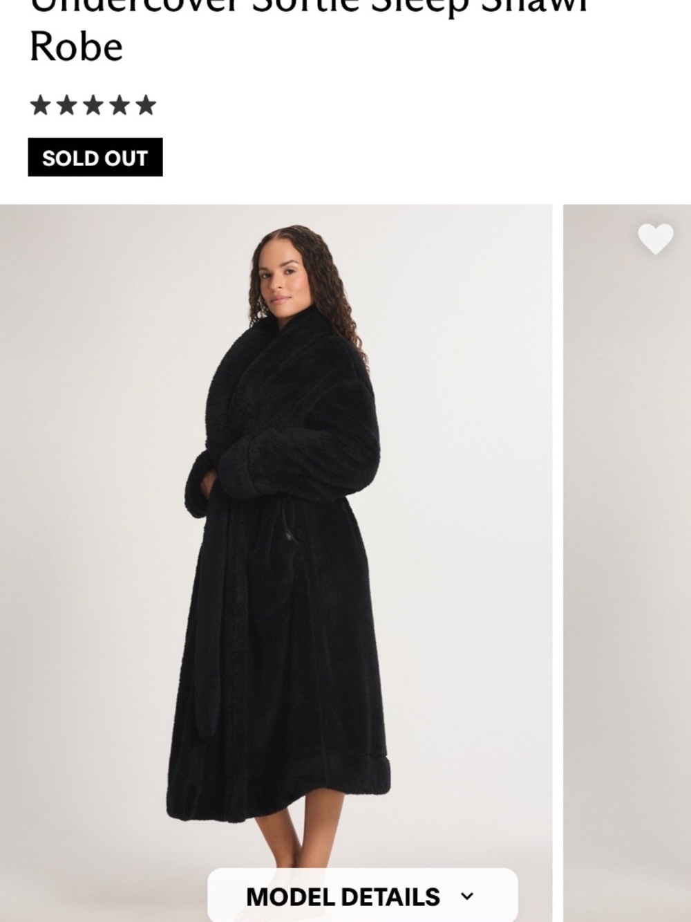 Plush Black Robe - Picture 2 of 3